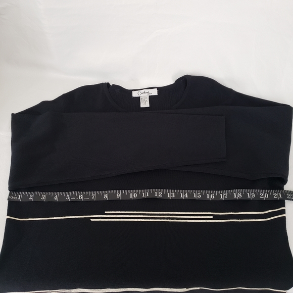 Carducci Woman Sweater Plus Size 2X Black Long Sleeve Stretchy Thick Knit - Picture 6 of 12